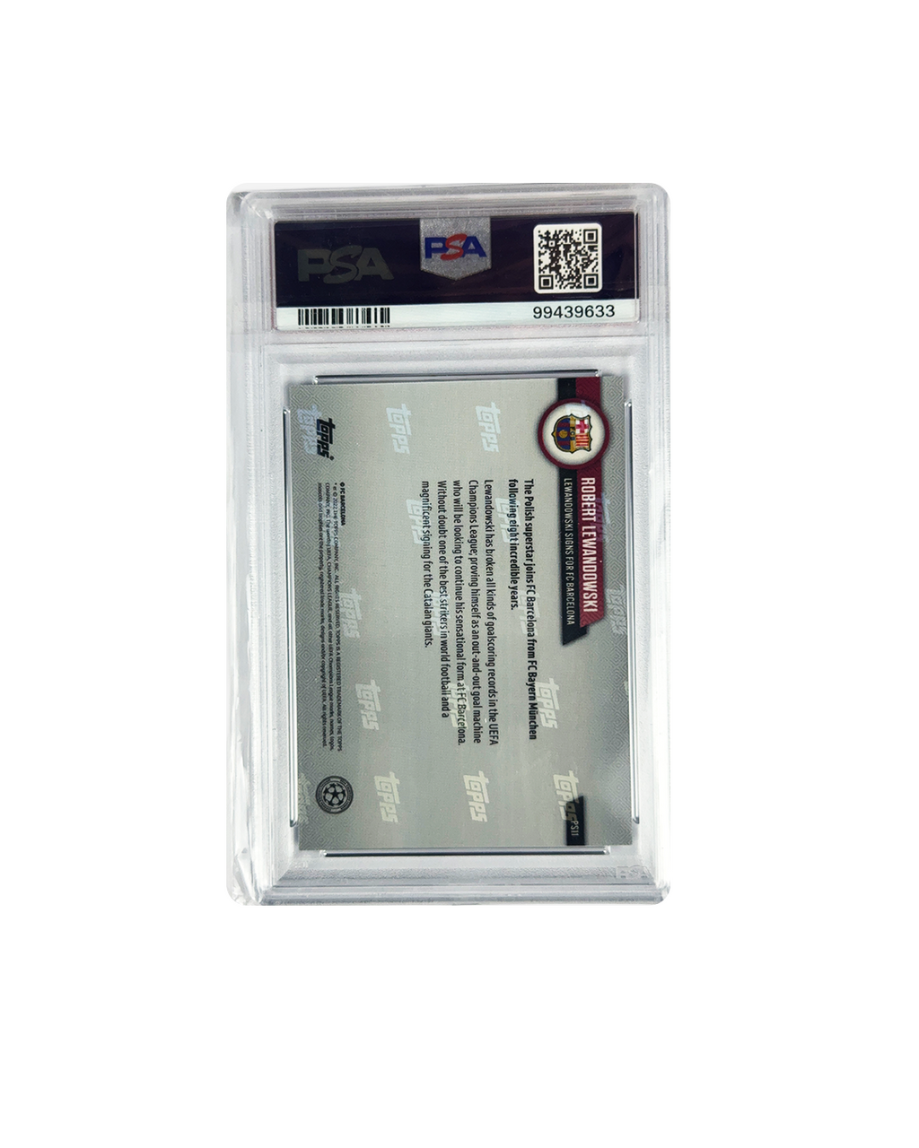 ROBERT LEWANDOWSKI Topps Now UCL 22 PSA 10