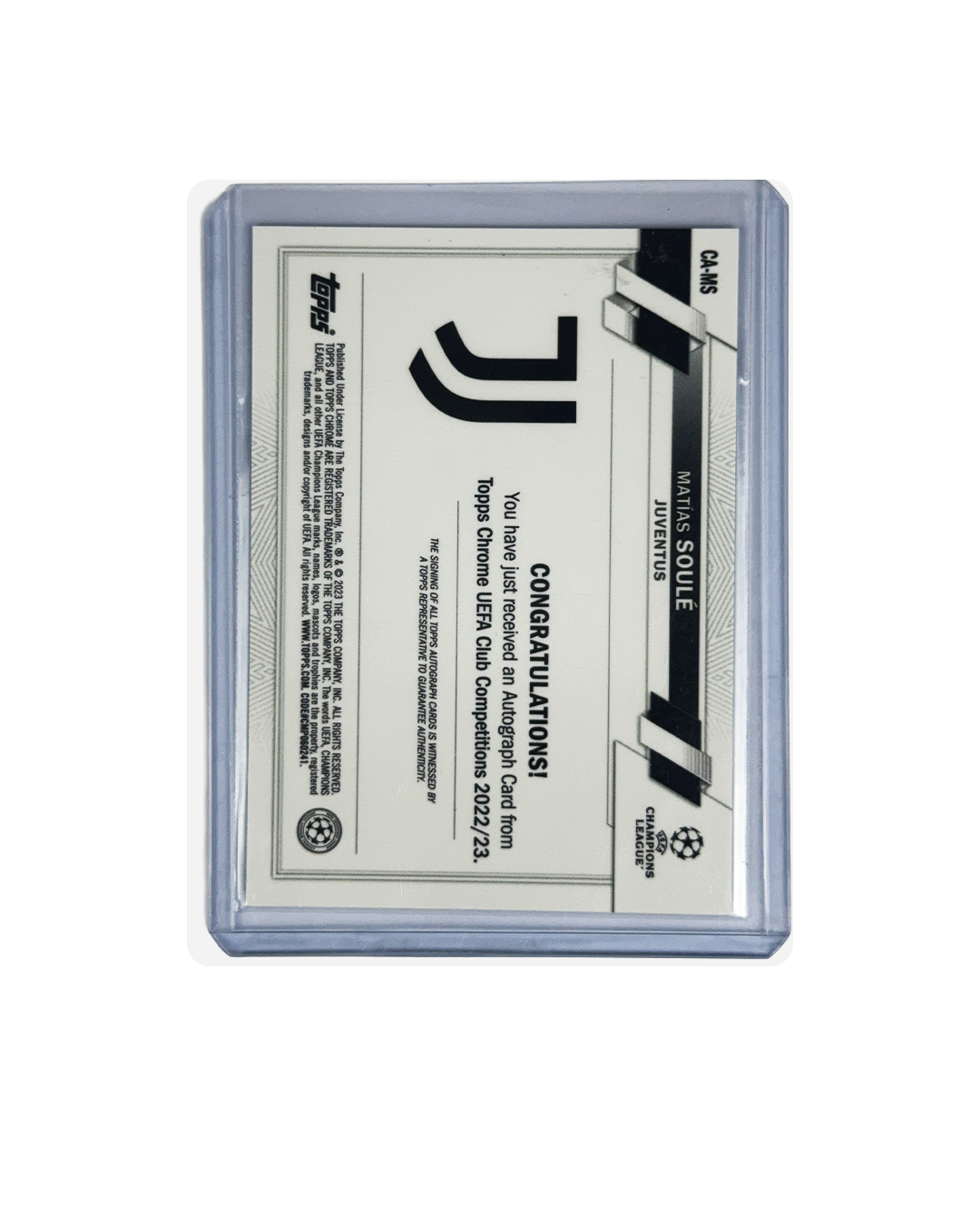 MATIAS SOULE Topps Stadium Chrome 22-23 RC