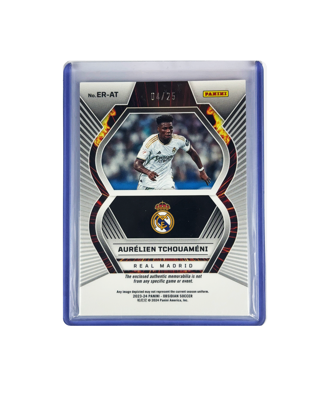 AURELIEN TCHOUAMENI Panini Obsidian 23-24 num 4/25 PARCHE