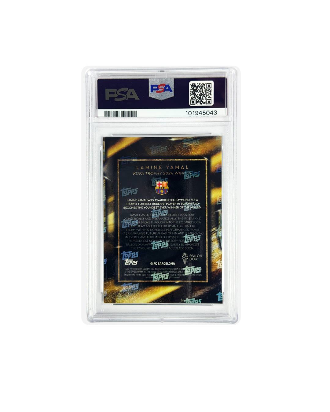 2024 TOPPS NOW BALLON D'OR LAMINE YAMAL PSA 9